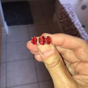 Padparadscha sapphire ring size 5